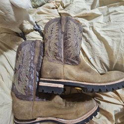 BRAND NEW LUCCHESE COWBOY CAMPING HIKING BOOTS VIBRAM BOTTOMS!