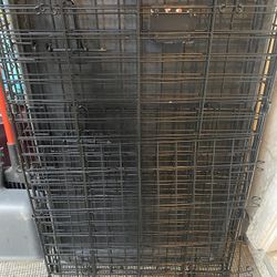 Single Door Folding Metal Dog Crate 