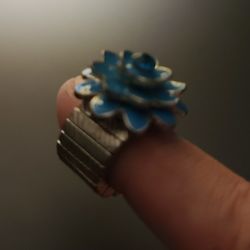 Antique Custom Sax Fifth Ave. NYC Store Turquise Flower Ring 💍 ✨️ 