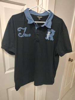 True Religion Black and Denim Shirt XL