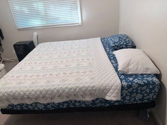 Cal king bed base and mattress recliner