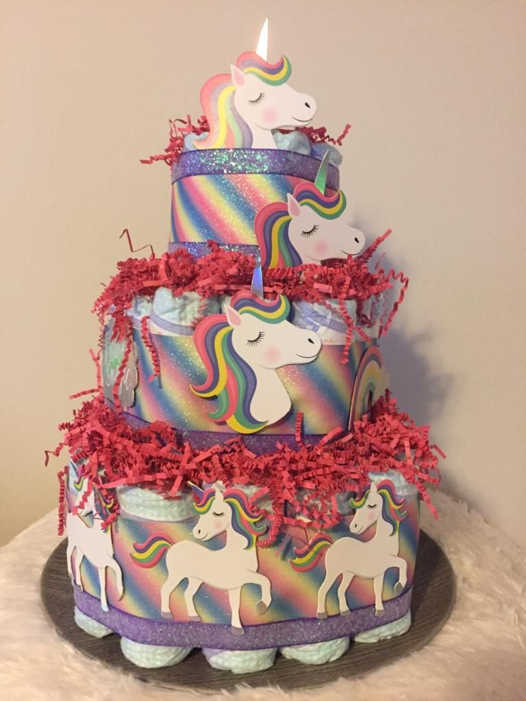 Unicorn 🦄 Diaper Cake