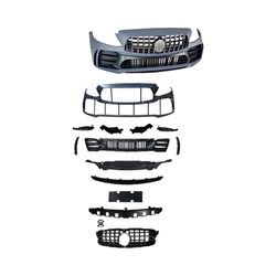 Upgrade 2015-2021 Mercedes Benz C Class W205 C300 to GT R Style Front Bumper Kit