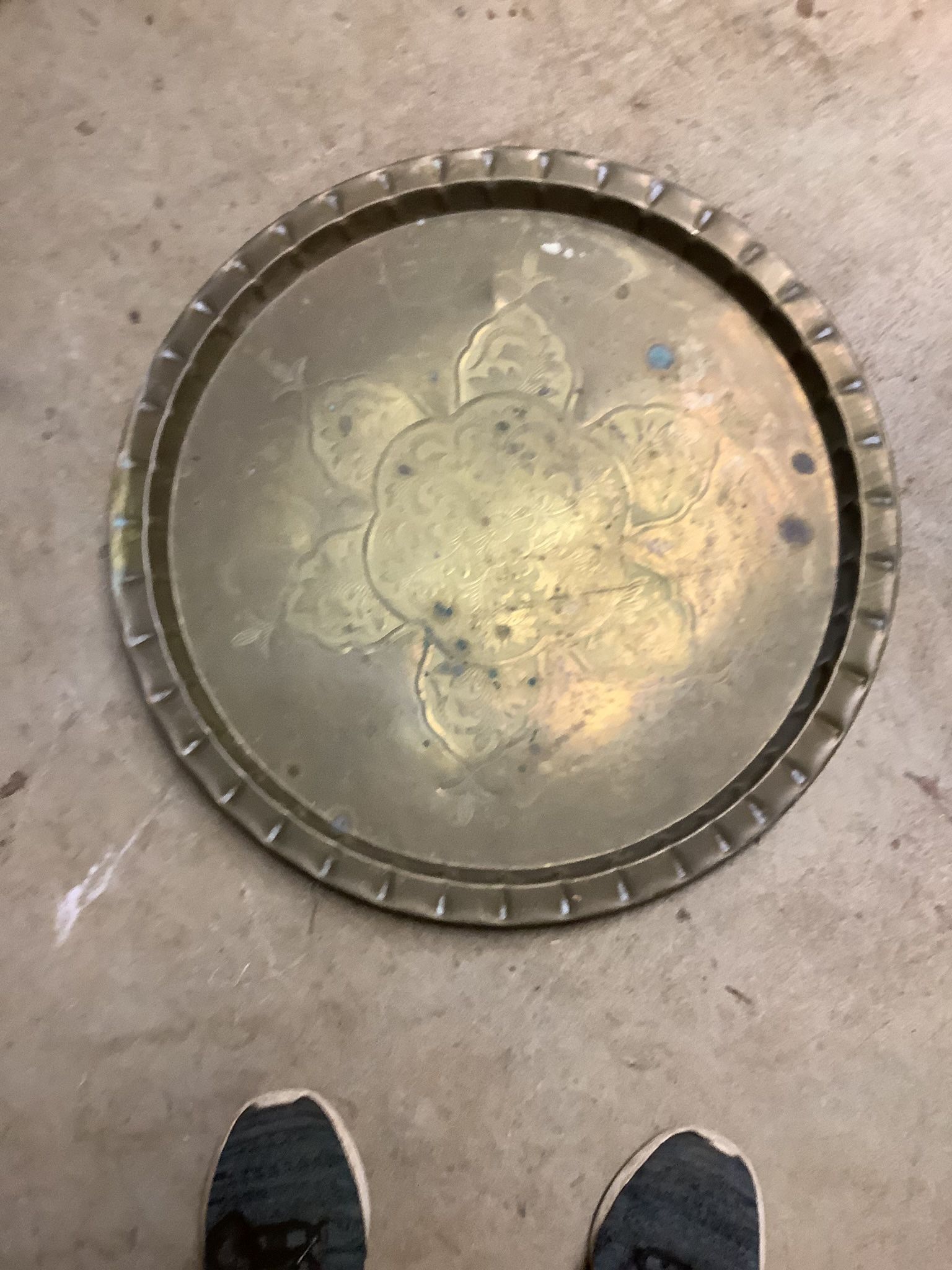 Brass Top Great For Table Or Hang On Wall 21”