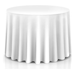120” White Round Table Cloths 