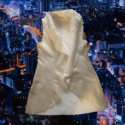 New Eliza J faux shearling Gold Foil Vest