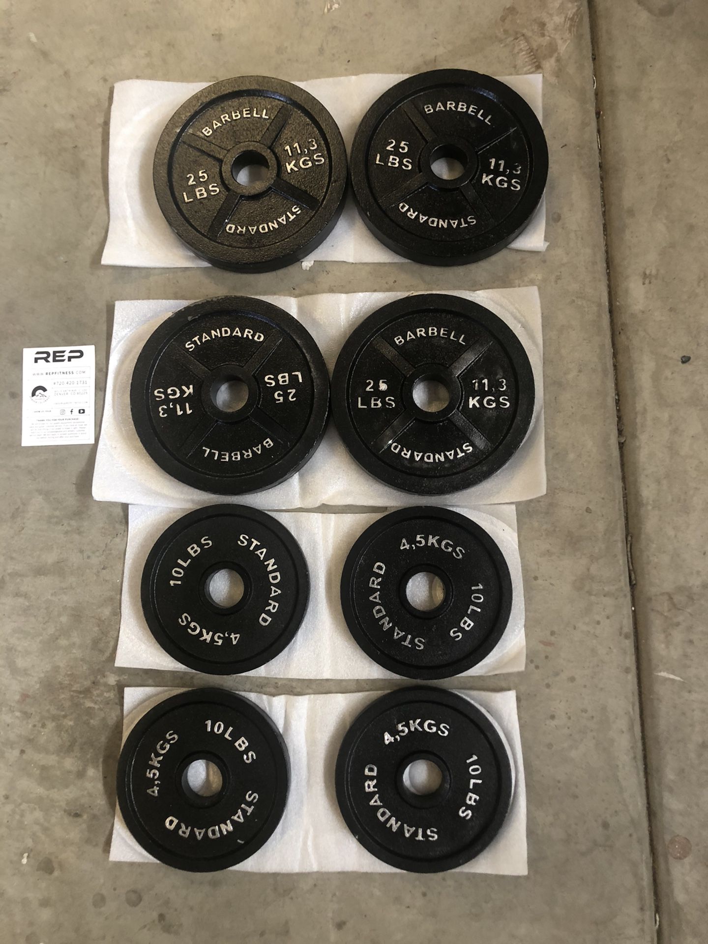 New Rep Fitness Olympic Weights (140lbs)