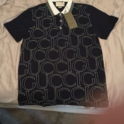 Gucci Men’s Black Collard Shirt 