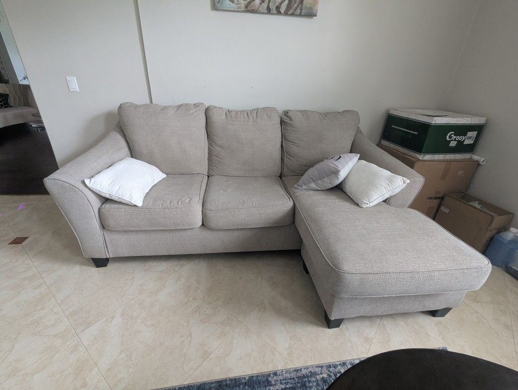 Sectional Couch Fabric Three Seater 