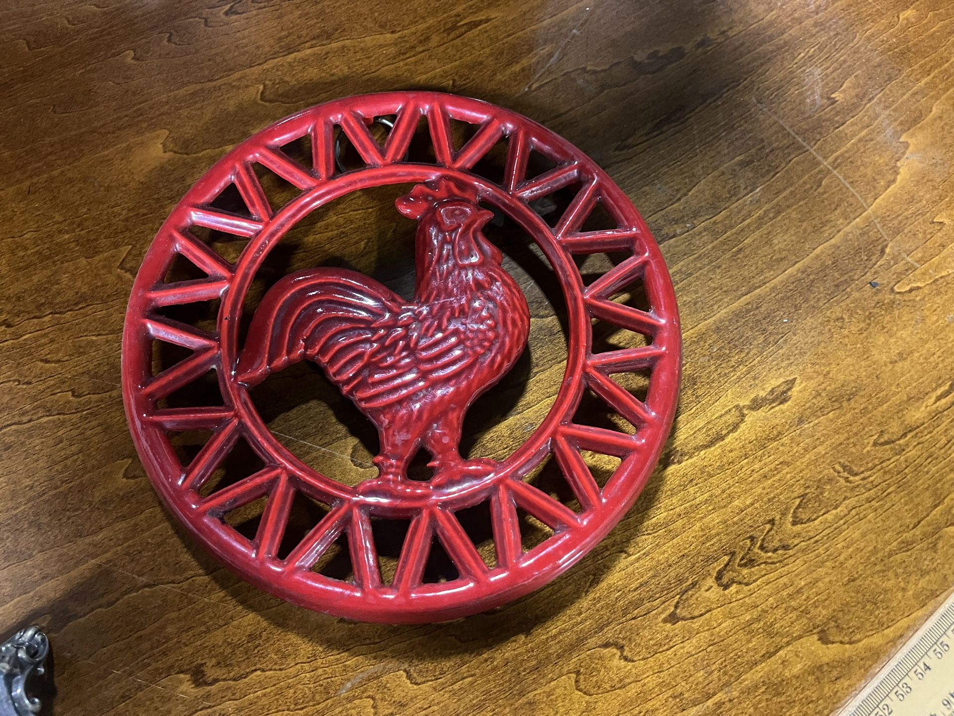 Round Red Trivet
