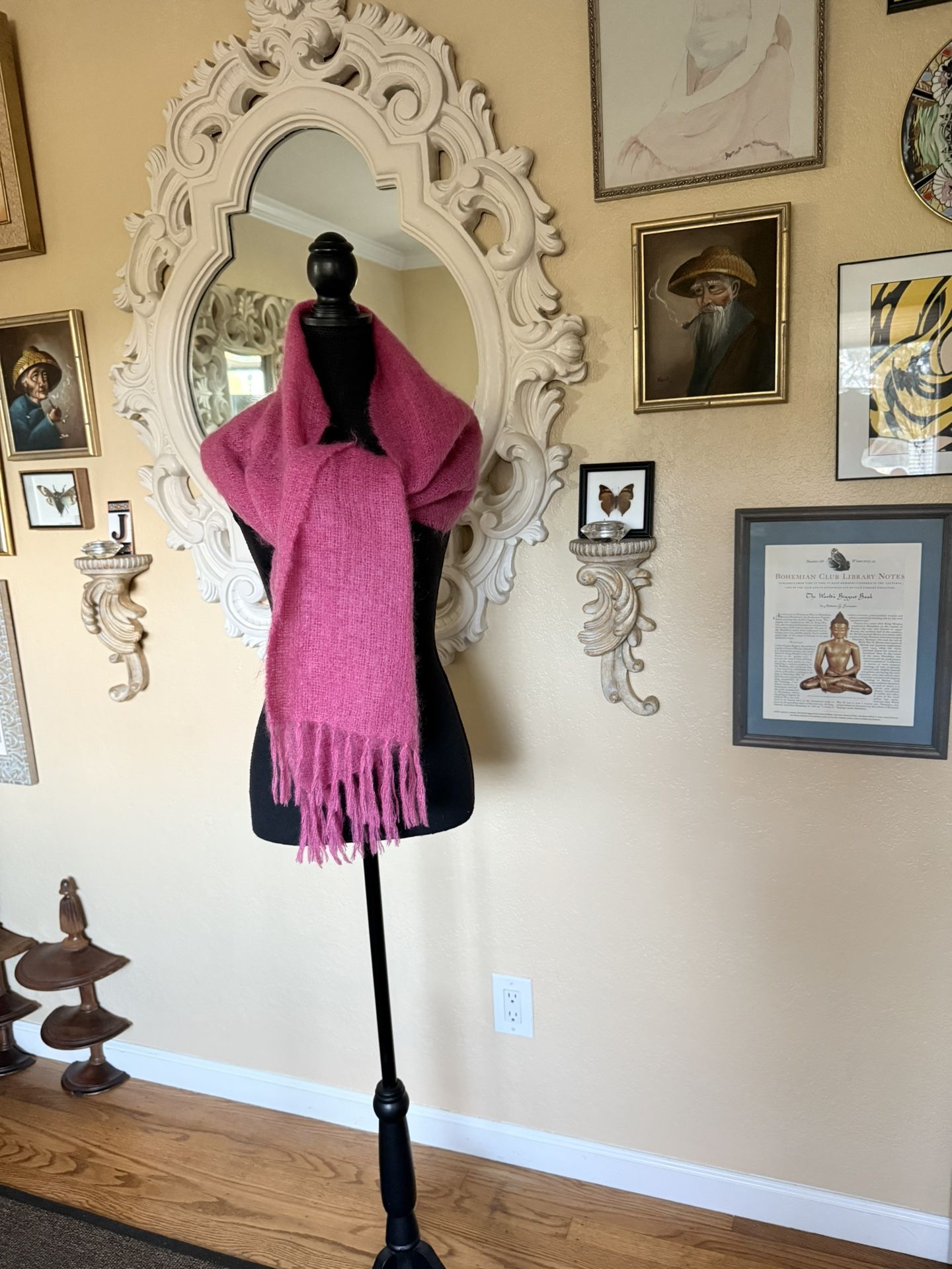 Adorable Barbie, Pink Mohair, Shawl Wrap Throw🩷