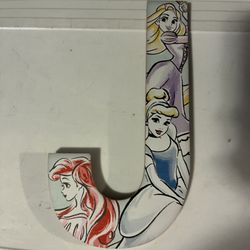 Disney Princess Wall Hanging Letter J