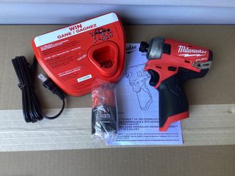 Milwaukee M12 FUEL SURGE 12V Lithium-lon Brushless Cordless 1/4 in. Hex Impact Driver with 2.0  Battery and Charger.  Brand NEW.