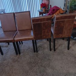 4 Leather Chairs 