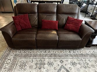 Brown leather sofa Love Seat