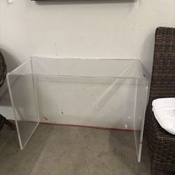 Acrylic Waterfall Console Table- Minimal Modern Lucite Design