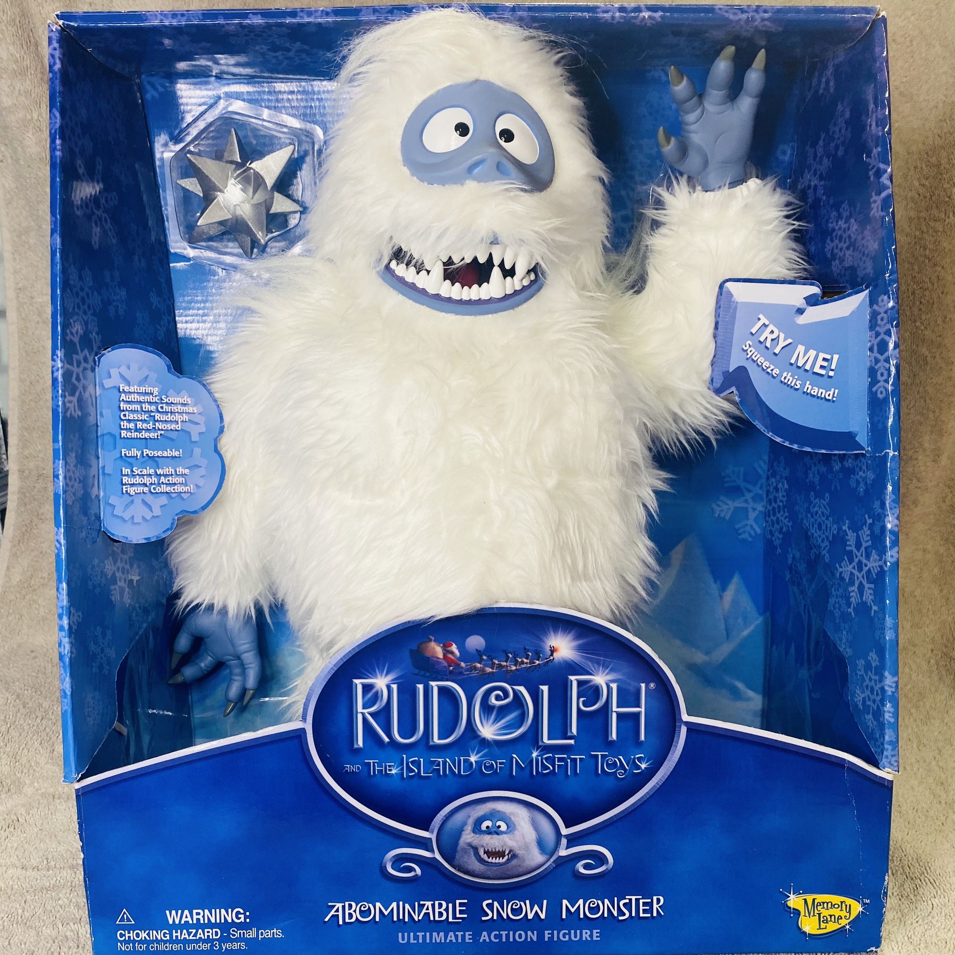 Abominable Snow Monster Bumble Yeti collectible Misfit Toys WORKING Action Figure Figurine Christmas Holiday Rudolph Reindeer Memory Lane Vintage