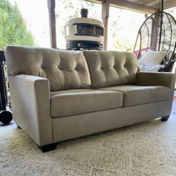 Grey Leather Sofa Couch / Delivery Available