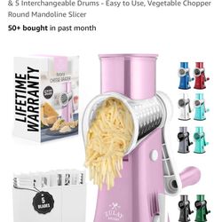 Pink Rotary Cheese Grater 