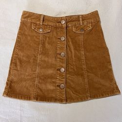 Urban Outfitters BDG Denim Mustard Corduroy Skirt Size 2