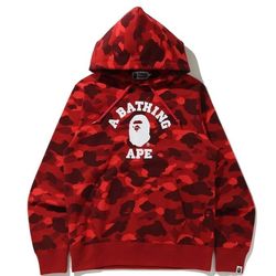 BAPE RED CAMO PULLOVER HOODIE