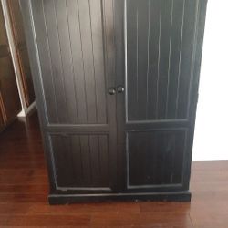 Black Hutch / Armoire with pull out desk