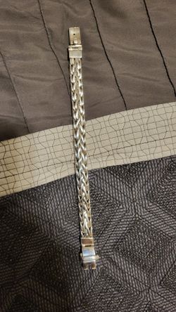 925 Sterling Silver Byzantine Bracelet 163.8 grams Manilla Bizantina Plata 925 Enorme