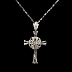 Vtg 1960s 925 Cross Pendant 