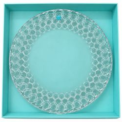 Beautiful Tiffany & Co. Crystal Glass Serving Platter
