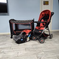 Baby Stroller, Car Seat And Playpen Set