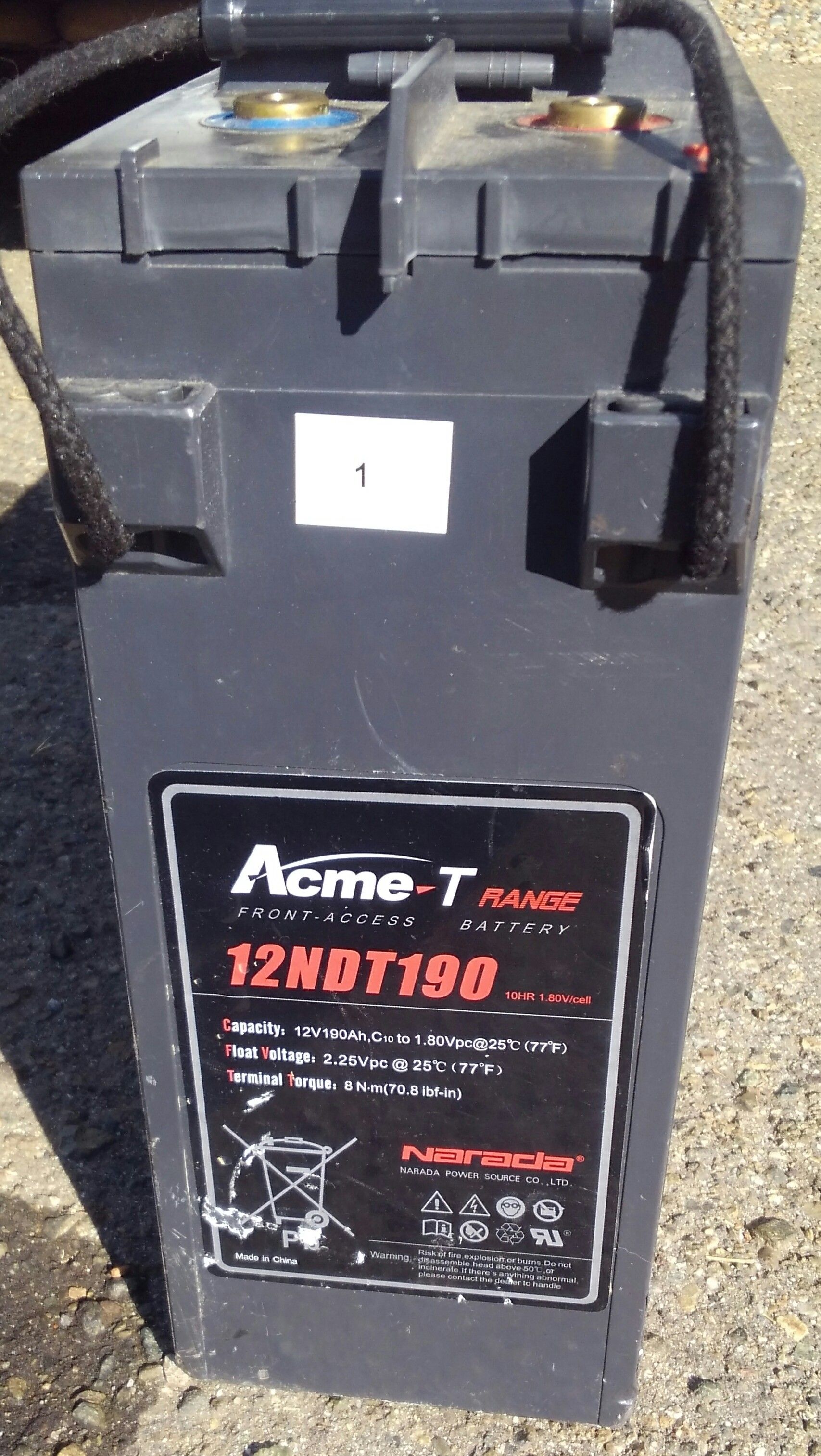 High Performance 12V 190Ah AGM battery, 12NDT190 by Narada