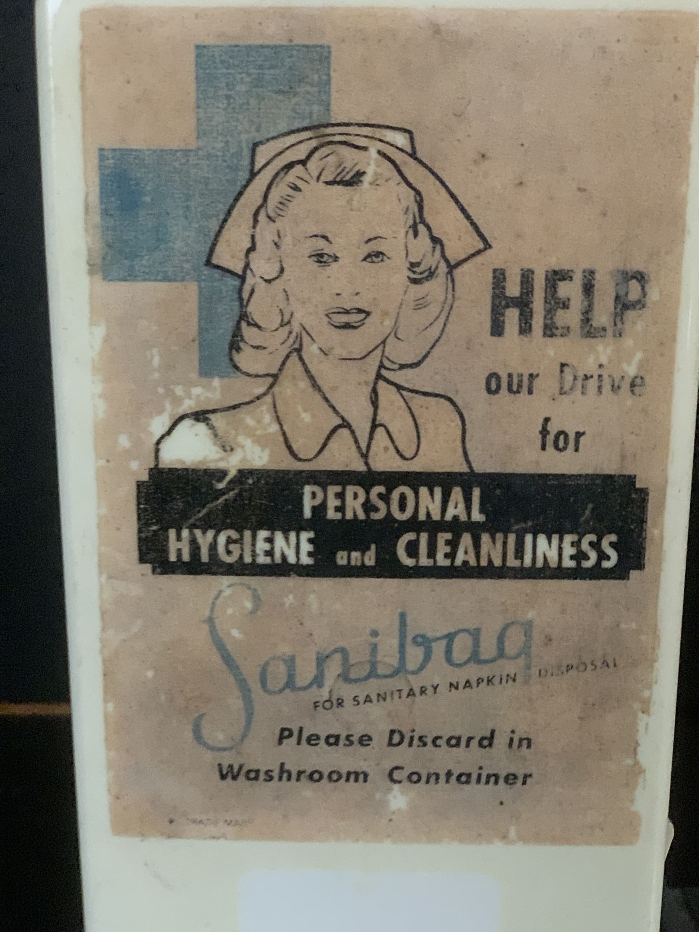 VTG c.1950’s Womens Sanitary Kotex Bag Hygiene Dispenser