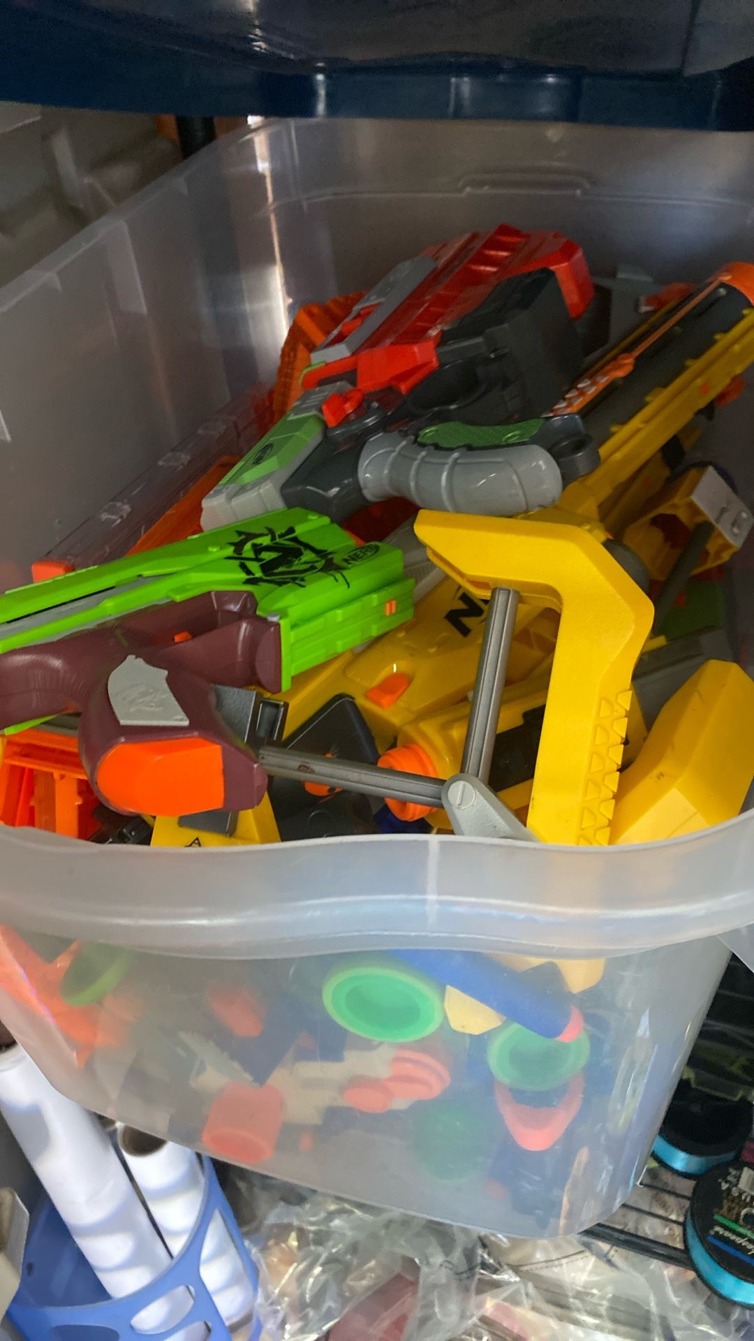 Box Full Of Nerf Blasters