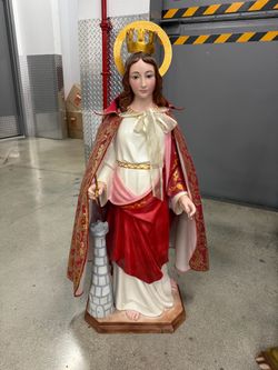 Large Saint Barbara Religious Statue