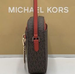 Michael Kors Orange Crossbody Bag and additional attached MK Key Chain  Accessory for Sale in San Diego, CA - OfferUp