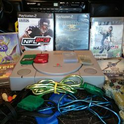 PlayStation System, Controllers, 14 Games And Cords. Lot