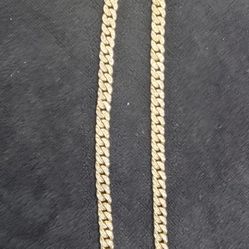 3.5 CTW Real Diamond 10K Yellow Gold 6.5mm Pave Cuban Chain Necklace 20",58g