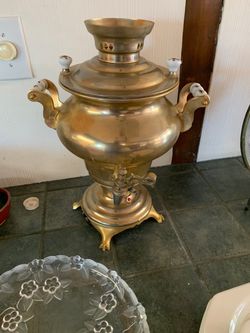 Vintage Brass Russian Samovar