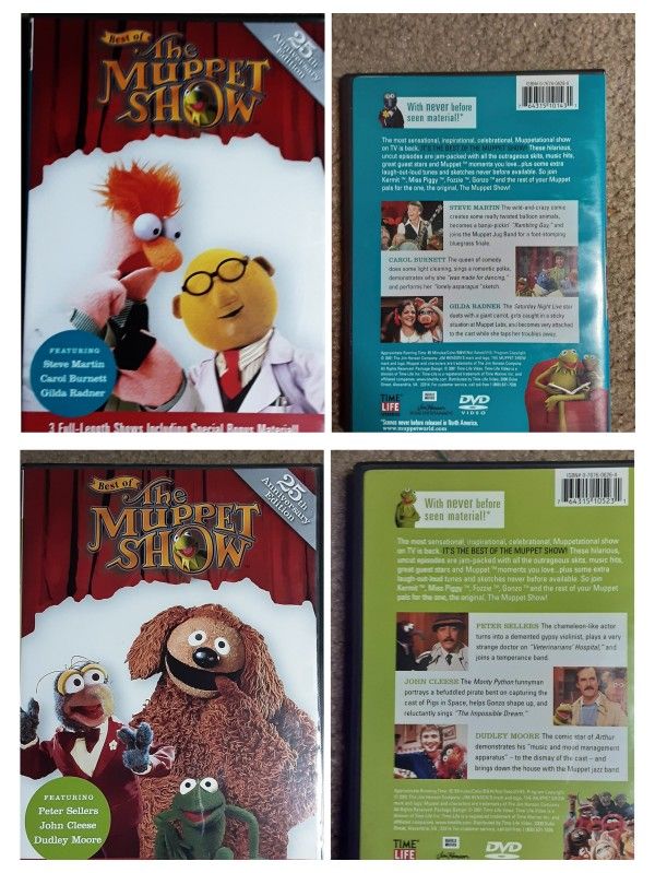 2001 Vintage DVDs Best Of The Muppet Show 25th Anniversary $5 Each In Converse By Kitty Hawk&Toepperein