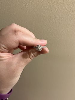 .50 Moissanite Sterling Silver Ring