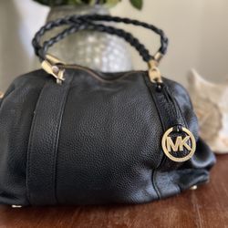 Michael Kors satchel with braided straps