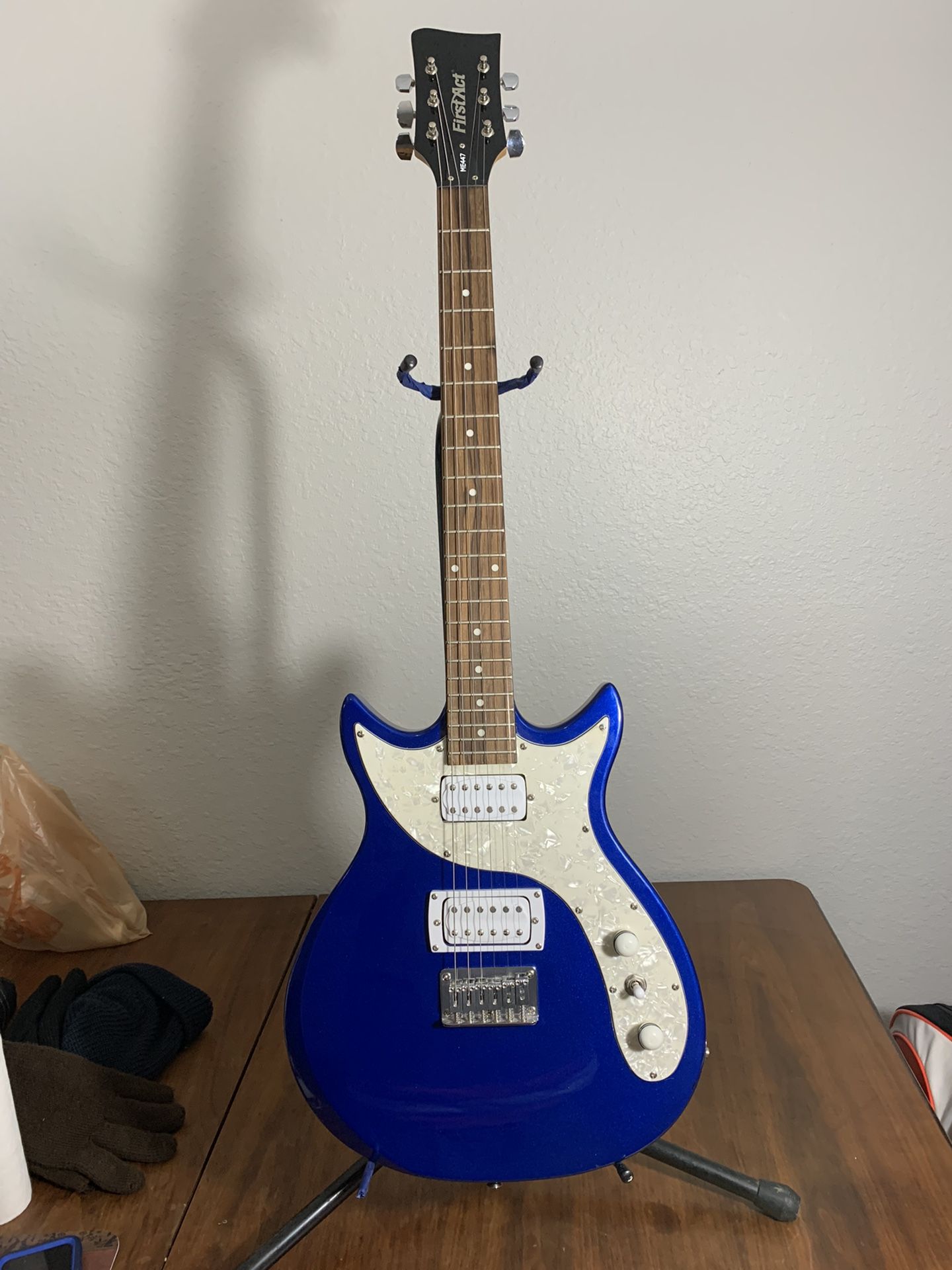 Blue First Act Electric Guitar 