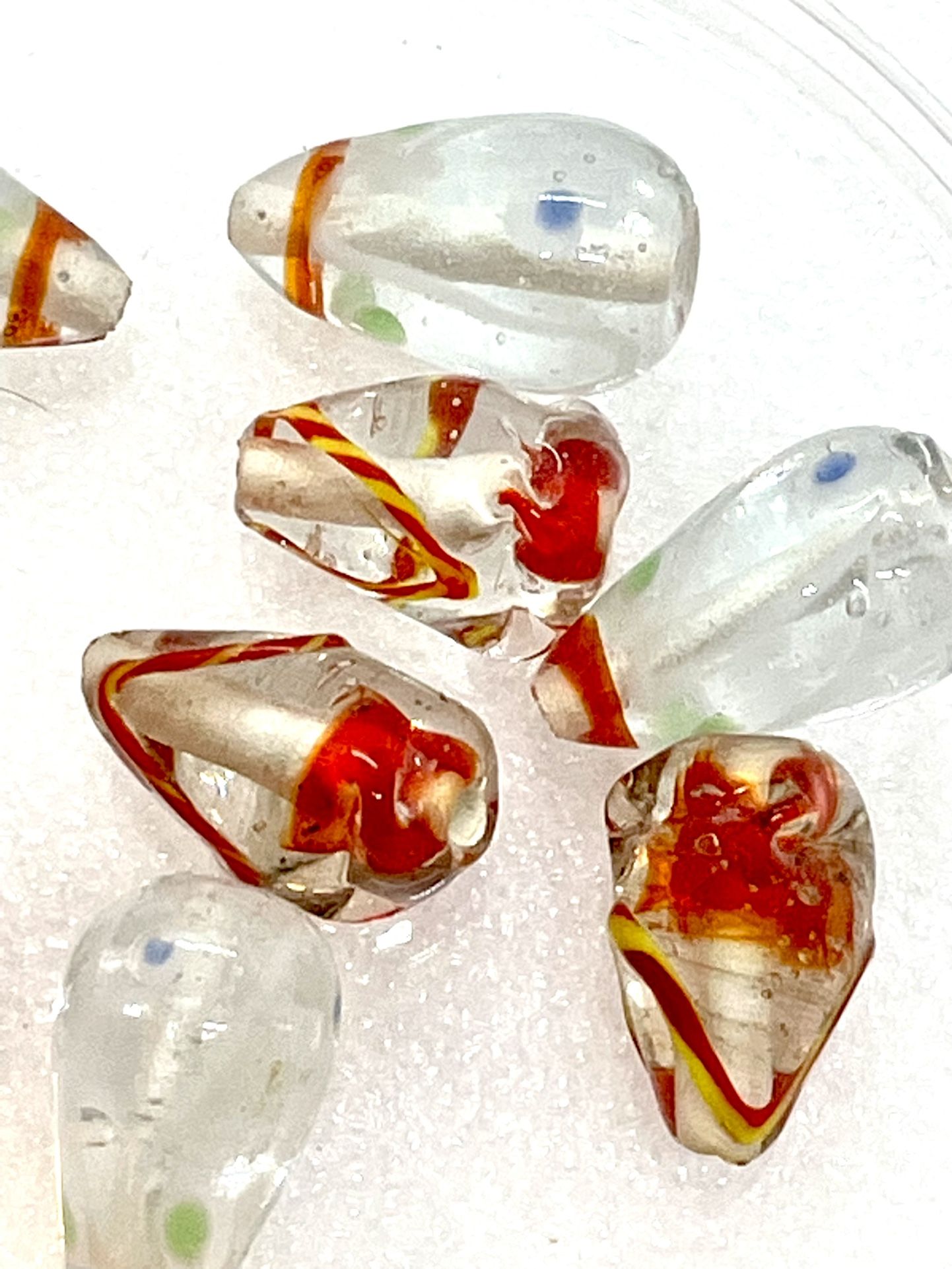 Lot Of 8 Glass Lampwork Beads