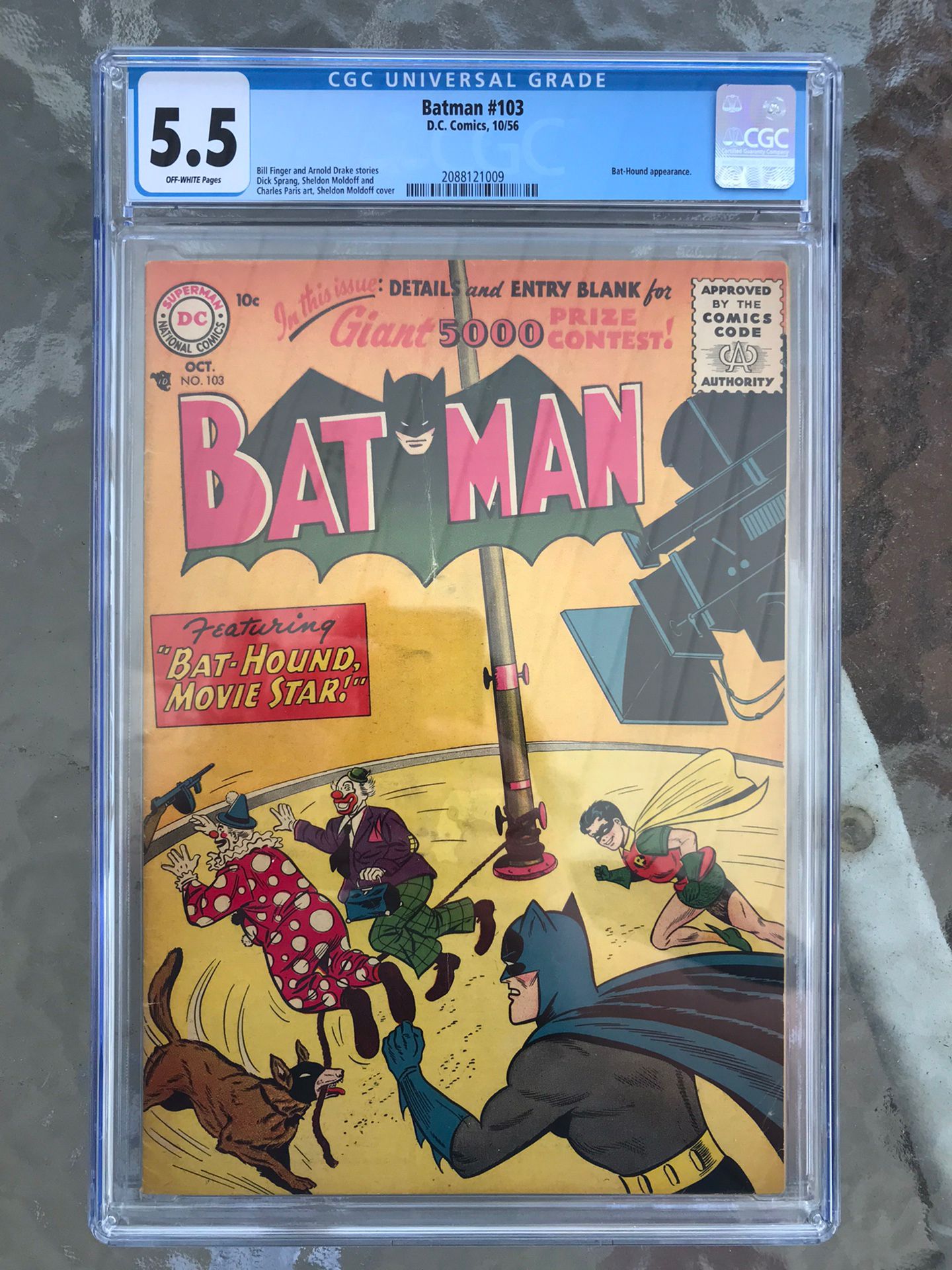 Batman #103 (1956) CGC 5.5 — Bill Finger & Arnold Drake; Bat-Hound appearance