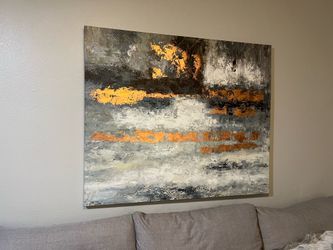 Large 60”x50” Crestview Collection Abstract Canvas Art