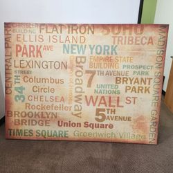 NEW YORK City's CANVAS FRAME