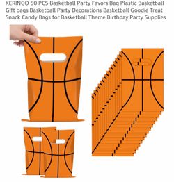 New Basketball party favor bags 50