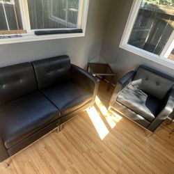 Modern Contemporary Loveseat & Chair 