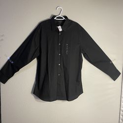 Men’s XL Athletic Fit Banana Republic Black Button Up Dress Shirt NWT