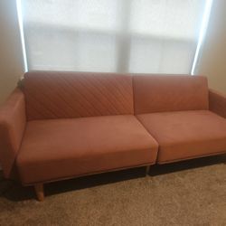 Rose Pink Futon Couch